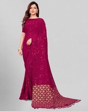 embellished georgette saree