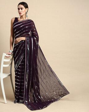 embellished georgette saree