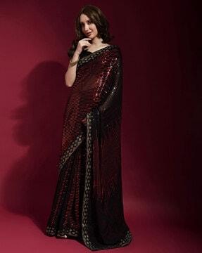 embellished georgette saree