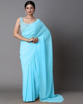 embellished georgette saree