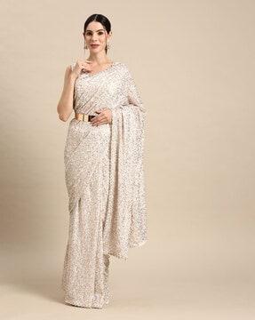 embellished georgette saree