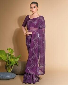 embellished georgette saree