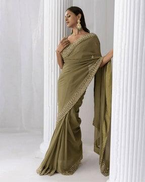 embellished georgette saree