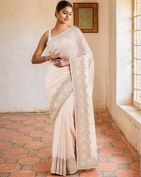 embellished georgette saree