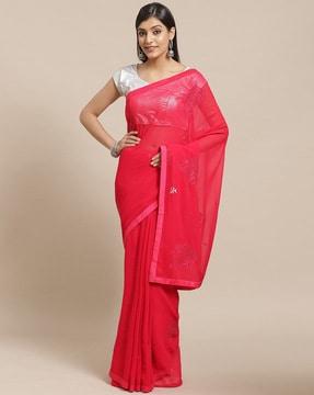 embellished georgette saree