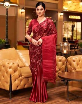 embellished half-and-half saree