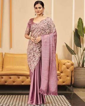 embellished half-and-half saree