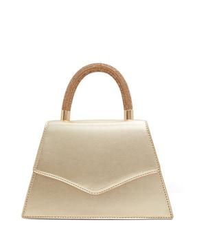 embellished handbag with dual handle