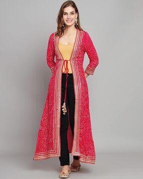 embellished indian pattern long shrug