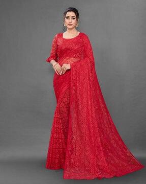 embellished jacquard saree