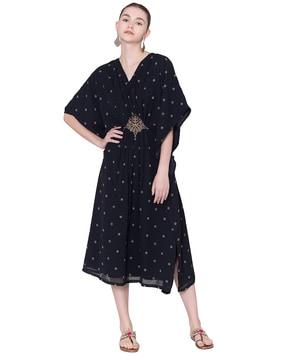 embellished kaftan dress