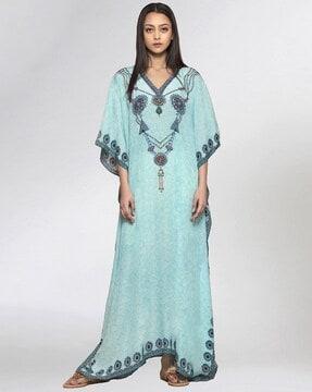 embellished kaftan dress