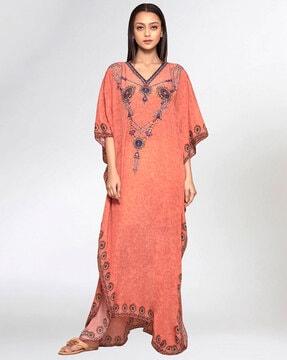 embellished kaftan dress