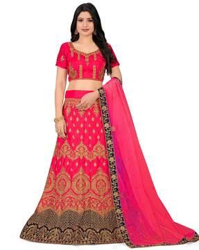 embellished kalidar lehenga choli set with dupatta