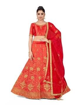 embellished kalidar lehenga choli set