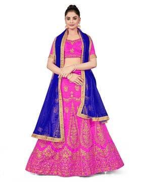 embellished kalidar lehenga choli set