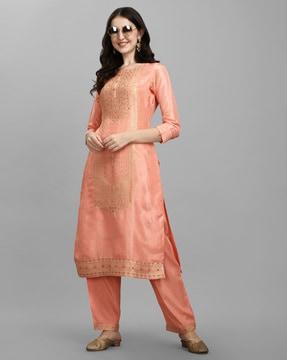 embellished kurta & pants set