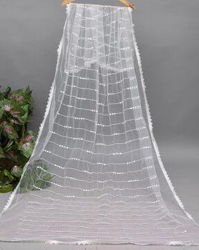 embellished lace dupatta