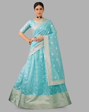 embellished lehenga choli set with dupatta