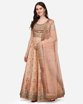 embellished lehenga choli set with dupatta