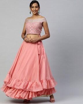 embellished lehenga choli set