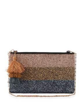 embellished minaudiere with detachable strap