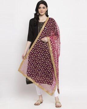 embellished net dupatta