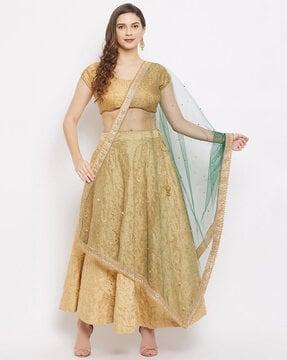 embellished net dupatta