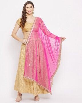 embellished net dupatta