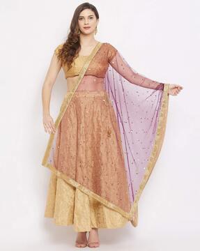 embellished net dupatta