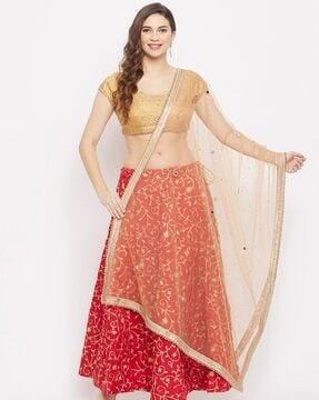 embellished net dupatta