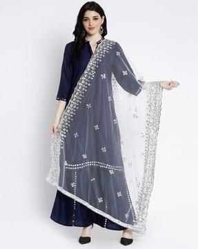 embellished net dupatta