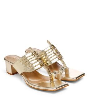 embellished open-toe heeled sandals