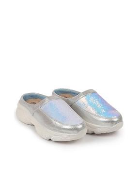 embellished pattern slip-on shoes