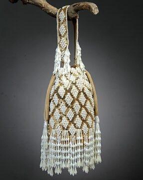 embellished potli bag with detachable strap