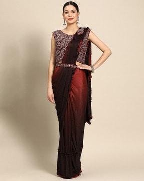 embellished pre-stitched georgette saree