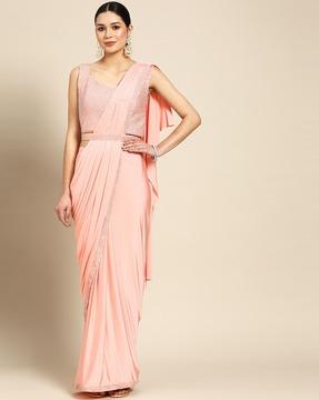 embellished pre-stitched saree