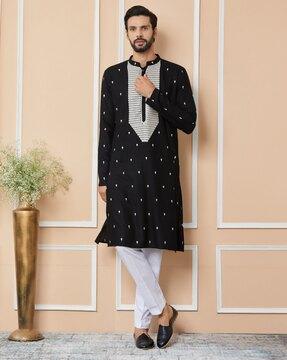 embellished regular fit kurta