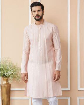 embellished regular fit kurta