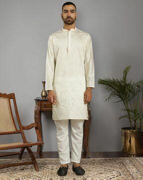 embellished regular fit long kurta