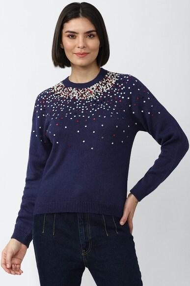embellished regular fit sweaters