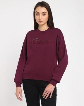 embellished regular fit sweatshirt