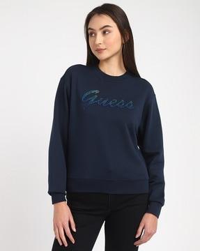 embellished regular fit sweatshirt