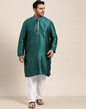 embellished regular long kurta