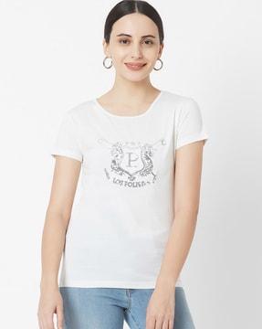 embellished round neck t-shirt