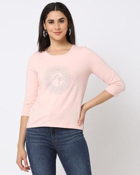 embellished round-neck t-shirt