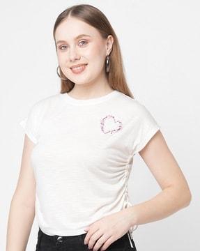 embellished round-neck t-shirt