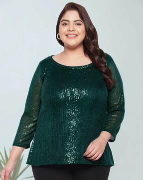 embellished round-neck tunic