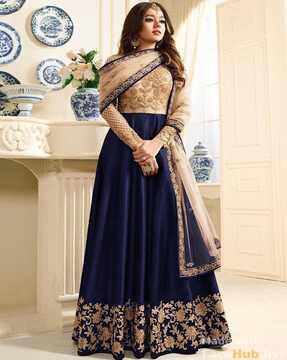 embellished salwar with dupatta