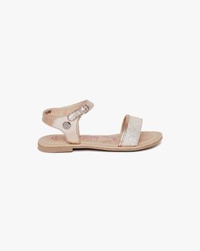 embellished sandals with buckle fastening
